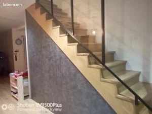 Escalier chêne avec verrière